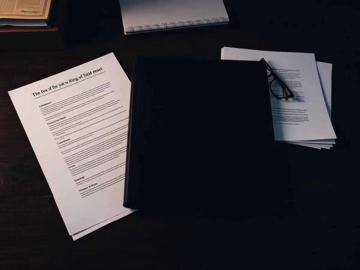 Legal file and documents prepared for an incident claim